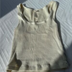 SKIMS Light Cream Ribbed Tank Top